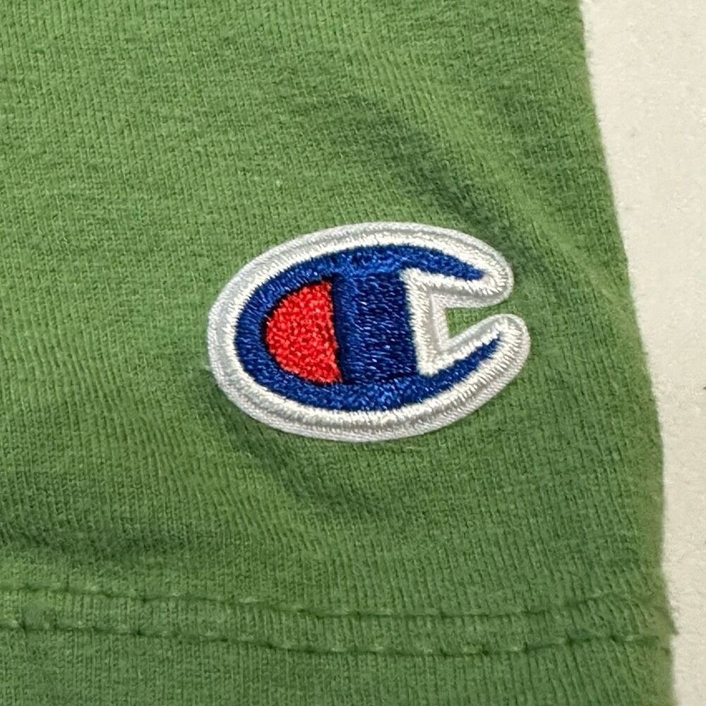 Champion Short Sleeve Green T-Shirt Happy Face | Men Size Medium - Picture 5 of 9
